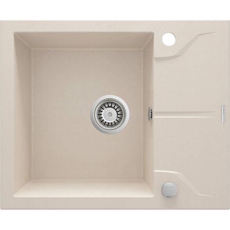 Lavello a vasca singola in granito con gocciolatoio, acciaio beige, ZQN 511A