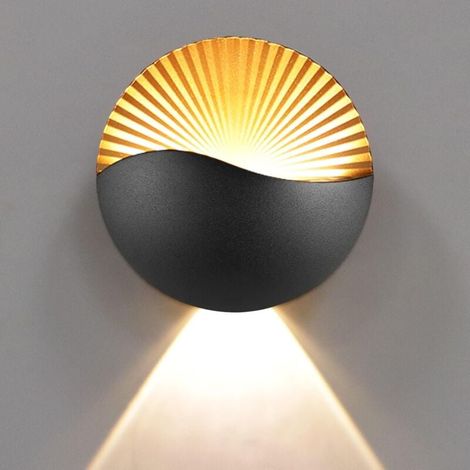 6W Créatif Moderne Applique Murale LED Lampe Murale Up Down Aluminium Lèche-murs LED Imperméable IP65 Intérieur Extérieur pour Chambre à Coucher Salon Salle de Bains Escalier Porche Couloir [Classe én