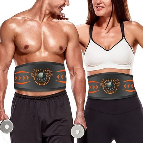 Stimulateur Musculaire Abdominal, Ceinture EMS Électrostimulation USB pour Femme Homme, Appareil d'Entraînement Ventre/Bras/Jambes (1/5)