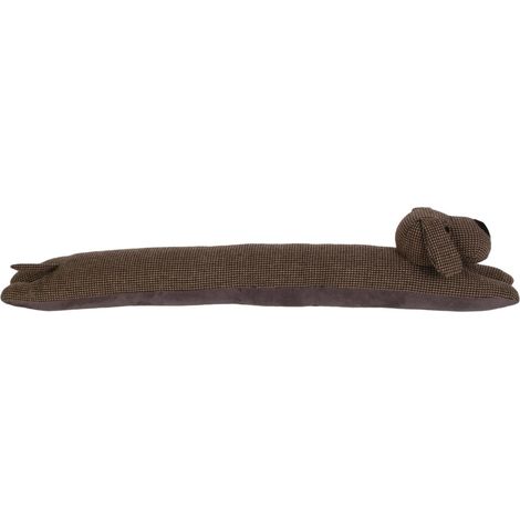 Boudin de porte en polyester 85cm – Isolation thermique – Forme de petit chien marron – Entretien facile – Décoration intérieure – Linnea (1/3)