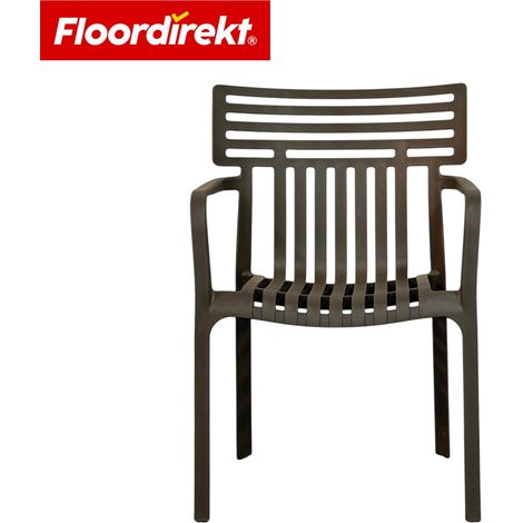Gartenstuhl Terrano (Sitwell) Stapelbarer Designstuhl wetterfest & UV-beständig Anthrazit 6er-Set