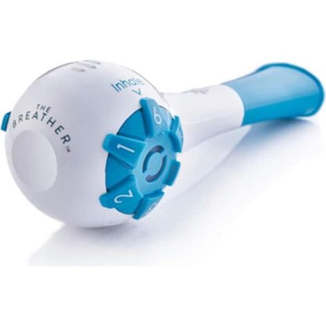 Appareil de suppression des muscles respiratoires - Appareil de suppression du mucus - Portable - Exercice de respiration pulmonaire - Pour récupération pulmonaire (bleu) (1/5)