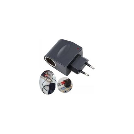 – Convertisseur 230V vers 12V pour allume-cigare – Alimentation 1000mA – Adaptateur pour appareils automobiles – Utilisation à domicile-Crezuo
