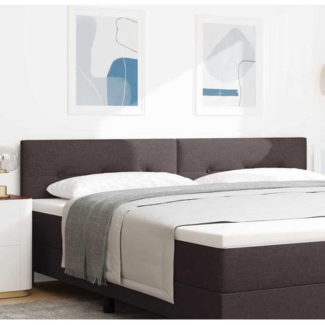 Tête de lit réglable en hauteur Marron foncé 200 cm tissu vidaXL