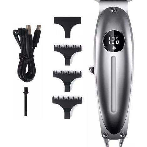 Tondeuse à cheveux pour hommes, ensemble tondeuse à barbe électrique à lame en T (1/5)