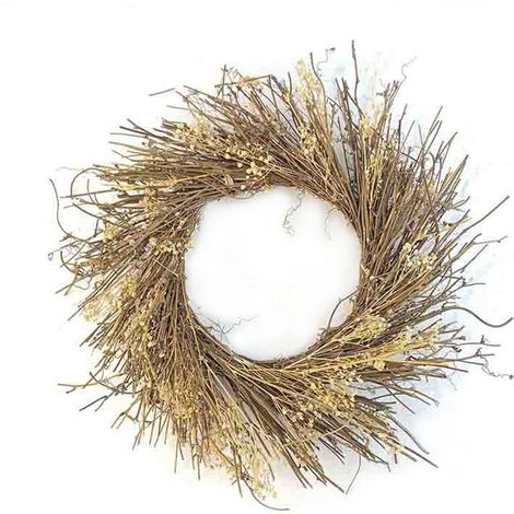 45 cm Graskranz, handgefertigt, Herbst-Türkranz, perfekte Dekoration für Zuhause, Party, Landhausstil, Typ 7 (1/2)