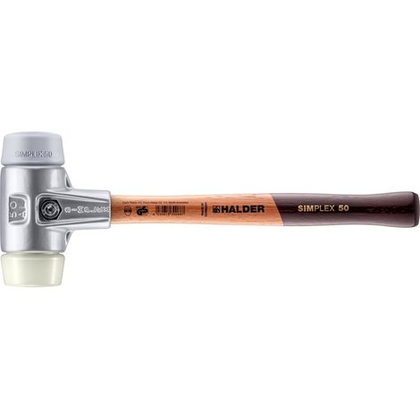 HALDER SIMPLEX TPE-Hammer mittel / Nylon mit Aluminiumgehäuse und Holzstiel - D=50 mm - 3138.050 (1/5)