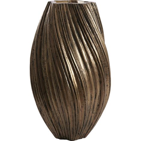 Vaso YATUNG de piedra bronce antiguo – Ø30x52 cm