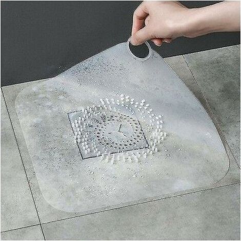 BlancSalle de bain Siphon de sol vier Passoire Douche Bain Bouchon Trou Pige cheveux Attrape-dchets Bouchon (1/5)