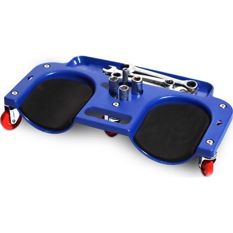 Bituxx Werkstatt Kniebrett Knieschoner Rollbrett Bodenroller Werkstattroller Kniematte Werkstattmatte mit 5 Rollen und magnetischer Ablage (1/5)