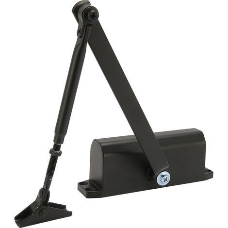 Ferme-porte hydraulique automatique pour portes coulissantes, pour portes pesant de 65 à 85 kg (143,3 à 187,4 lb), sans positionnement. (1/5)