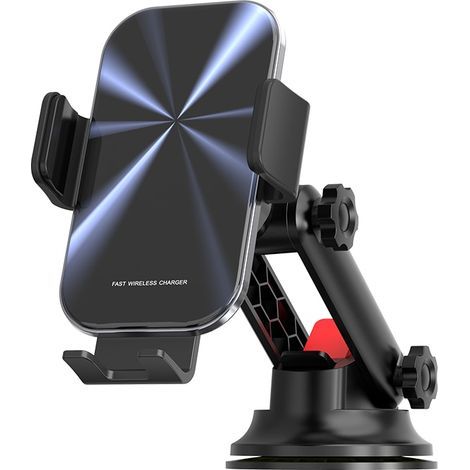 Soporte para cargador de coche, sistema de sujeción para rejilla de ventilación/mapa/parabrisas, ajuste de 360 grados. (1/5)