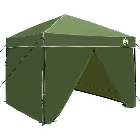 Abri pare-soleil vert, dimensions : 243 x 243 x 251 cm, en tissu (1/5)