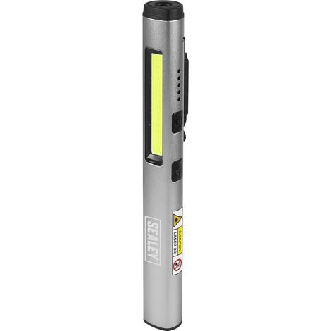 Sealey LED450UV Rechargeable UV Penlight Torch with Laser Pointer 5W COB & 3W SMD LED (1/5)