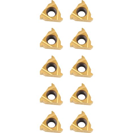 10 plaquettes de coupe en carbure CNC pour tour, avec coffret. (1/5)