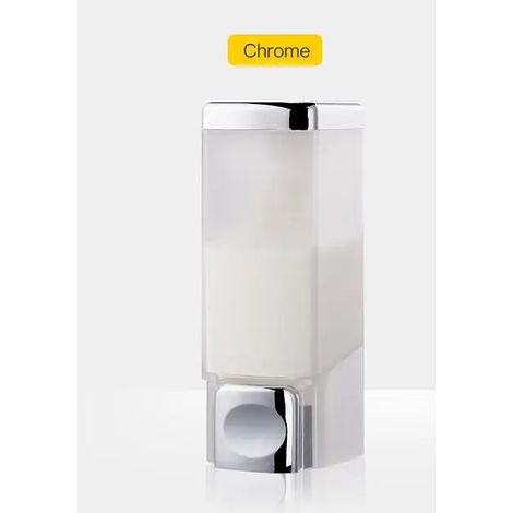 Distributeur de savon liquide manuel (chrome) 260 ml, mural, pour salle de bain et cuisine. (1/5)