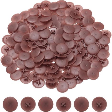 228 Pièces 17mm Cache-Écrou en Plastique Marron Foncé (1/5)