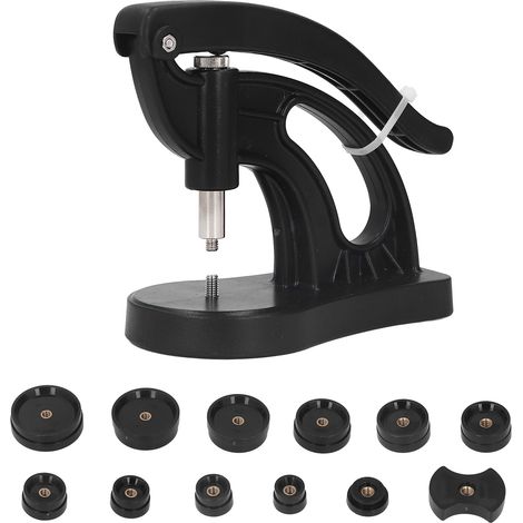 Lot de 12 matrices pour presse à montres - Kit de réparation fermeture boîtier avec machine à estamper, outil ABS de remplacement pour dos de montre (1/5)