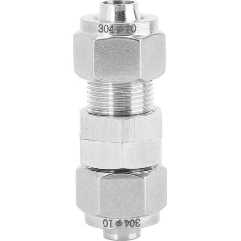 Conexión neumática fabricada en acero inoxidable 304, Ø 12 x 10 mm – estanca y duradera (1/5)