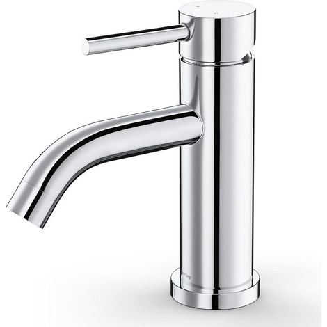1 Robinet Salle de Bain, Acier Inoxydable 304, Mitigeur Eau Chaude Froide, Filtre 4 Couches, Hauteur 18,5cm (1/5)