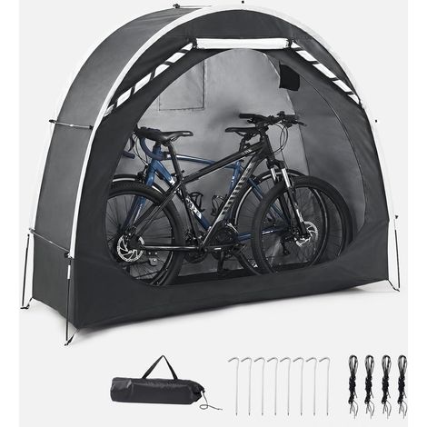 Aoxun Bike Shed Waterproof Anti-UV, Bike Storage Tent Outdoor for Bike Cover with Storage Bag, Garden Shed for Bicycle, Motorcycle, Garden Tools, Lawn Mower, Black, 200x80x165CM (1/5)
