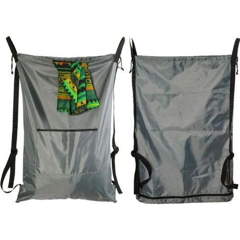 Hängender Reise-Wäschesack – Grau, 1 Stück, strapazierfähiges Polyester, ideal für Schlafzimmer oder Badezimmer