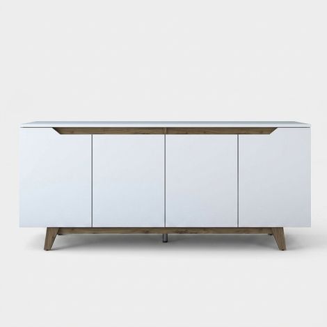 Moderne Anrichte 4-türig für Wohnzimmer mit Regalfächern Golek (1/5)