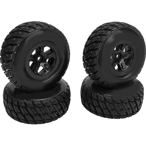 Pneus de rechange pour camions RC Short Course 1/10, stables et faciles à manier, noirs. (1/5)