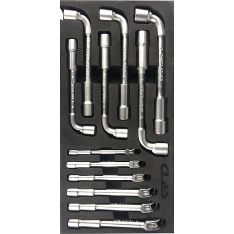 Insert 12 clés à pipe 6 pans 8-17mm CrV - OS 5399 - CLAS Equipements (1/2)