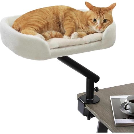 Generico Katzen-Schreibtisch für den Schreibtisch, innen um 360 Grad drehbar, Katze, zum Anbringen am Tisch – für Innenräume, Zuhause, Büro, Wohnzimmer, Schlafzimmer, Arbeitszimmer (1/5)