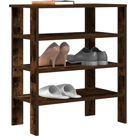 Schuhregal Räuchereiche 61x32x70 cm Holzwerkstoff