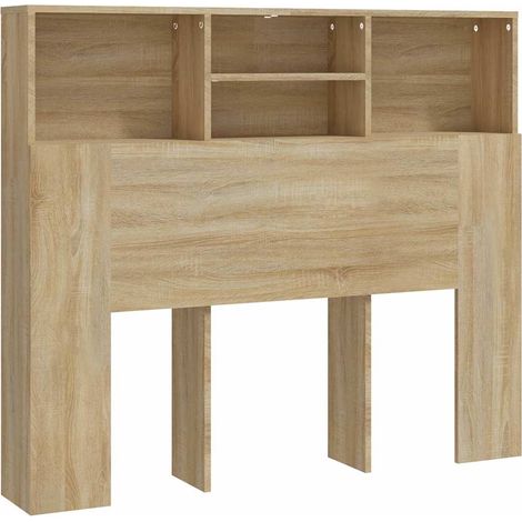 Maison Exclusive - Mueble cabecero color roble Sonoma 120x19x103, (1/5)