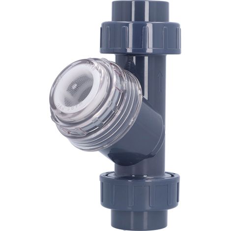 Filtre en Y pour tuyau PVC de 40 mm, faible résistance, débit rapide, pour le traitement de l'eau dans l'industrie chimique. (1/5)
