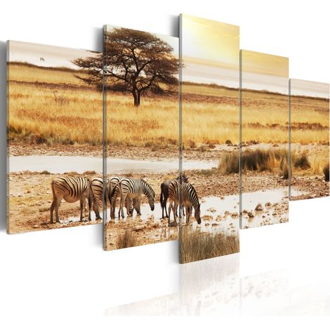 Quadro - Zebre nella savana - 200x100 (1/4)