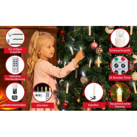 LED Christmas Tree Candles, 30 Pack, Remote Control (1/5)