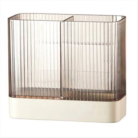 Wandmontierter Utensilienhalter aus Steingut, kaffeebraun (1/5)
