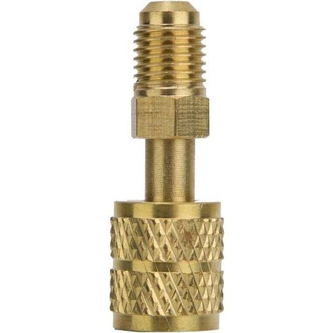 Enowelir Adaptateur en laiton R410, 1/4 "mâle à 5/16" femelle, tuyau de charge pour pomper, haute qualité, nouveau (1/5)