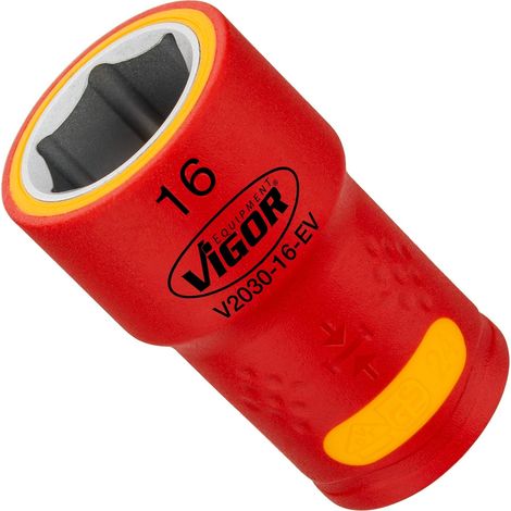 VIGOR Steckschlüsseleinsatz, EV, 3/8 (10 mm) Vierkant hohl, Außen Sechskant Profil, SW 16 mm (1/2)