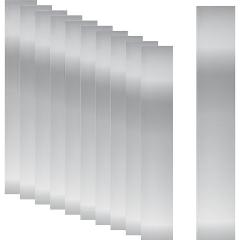 Lot de 10 cales en acier inoxydable 304, 2,5 cm (largeur) × 15,2 cm (longueur) × 0,0 cm (épaisseur), bandes métalliques fines pour combler les espaces (1/5)