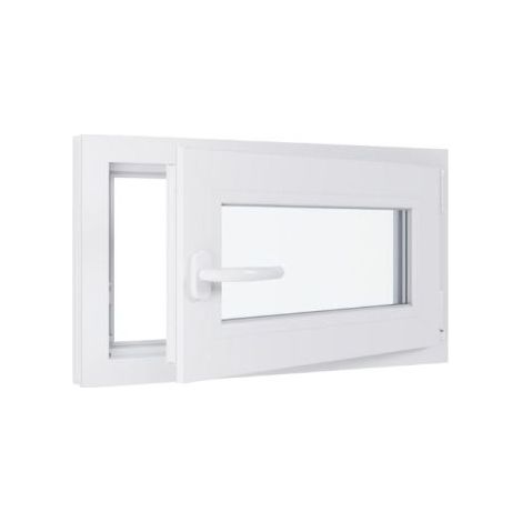 Finestra in PVC - Triplo vetro - Bianco - 700 mmx400 mm cm
