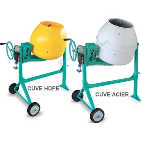 Imer – Bétonnière électrique 138 litres – Monophasée 230V – Cuve en acier traité – Basculement par réducteur à graisse