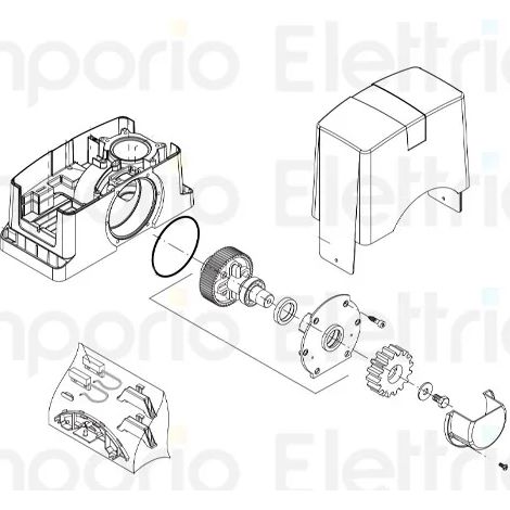 beninca pièce détachée carter de couverture pour bull624 turbo 968600654 (1/3)