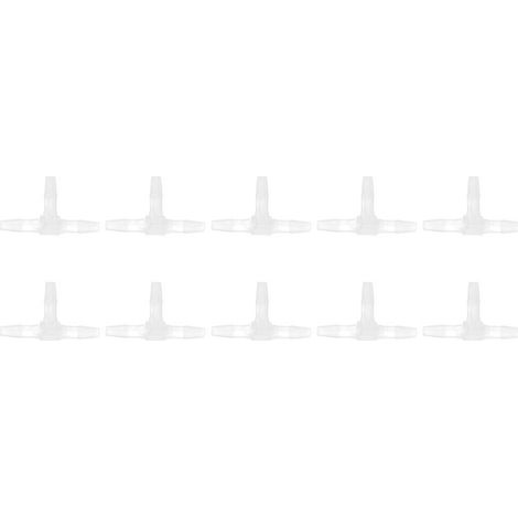 10 Stück 3-Wege-T-Stücke aus Kunststoff, druck- und temperaturbeständig, 1/2"-Schlauchanschluss (1/5)
