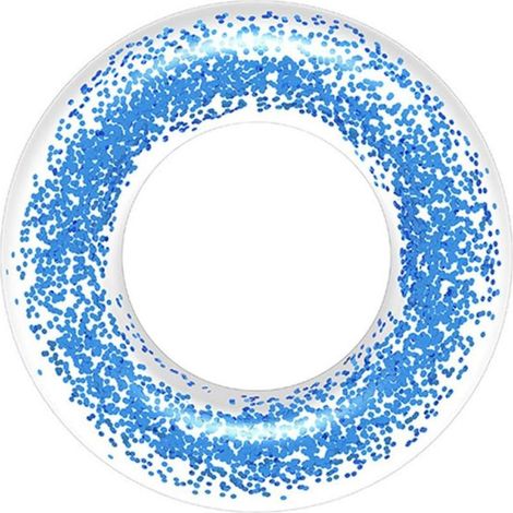 Aufblasbarer Schwimmring – Transparenter Schwimmring mit Pailletten – Für Pool, Garten, Strand, Sommerparty – 1 Stück (1/5)
