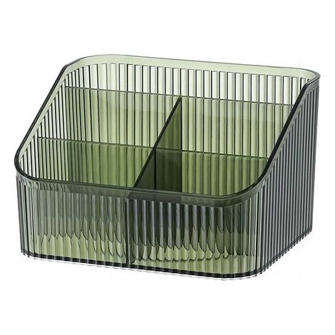 Kosmetik-Organizer aus transparentem Acryl – 5 Fächer für Pinsel, Lippenstifte und Accessoires – Multifunktionale Aufbewahrungsbox für Schminktisch, Badezimmer und Büro (1/5)