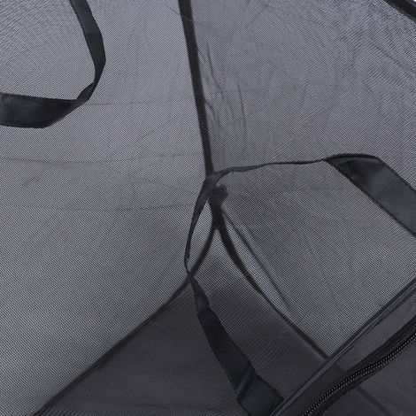 Cage à insectes pliable, noire et aérée, laissant passer la lumière (1/4)