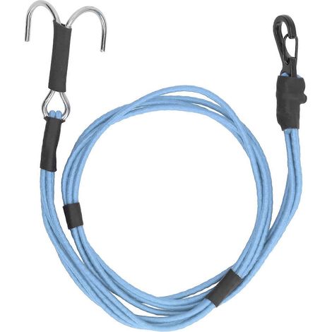 Sangle de treuil cinétique élastique avec crochets pour remorque de sauvetage et de remorquage de voiture RC Crawler 1/10 et 1/8 (bleue)