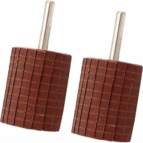 Vadrouille à Poncer Cylindrique 2 pièces Ponceuse à Lamelles Ponceuse à Lamelles Rouleaux de Ponçage 400 Grains 6mm Arbre (1/5)