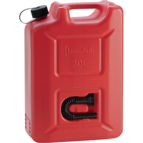 Kraftstoffkanister PROFI 20l rot HDPE L350xB165xH495mm HÜNERSDORFF