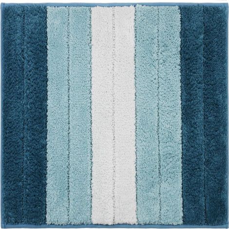 Tapis de bain en microfibre douce 50 x 80 cm, absorption rapide, dégradé bleu (1/5)